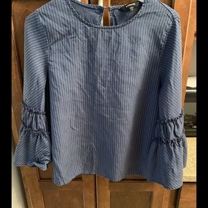 3/4 sleeve striped blouse